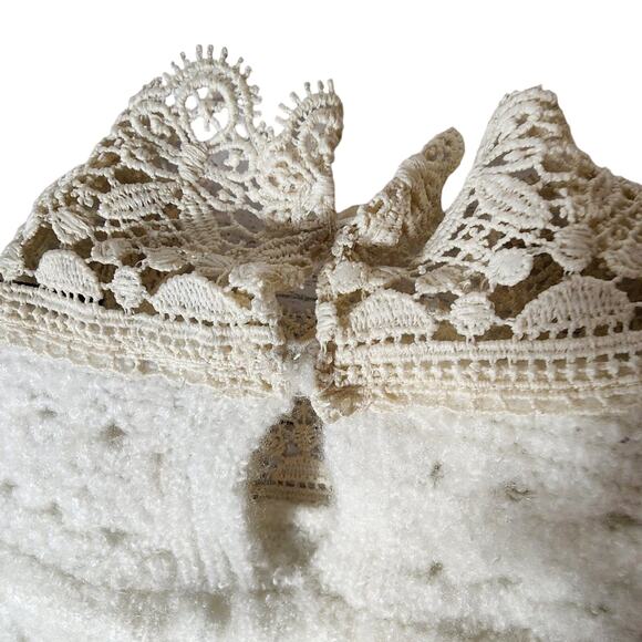 ZARA Blogger Favorite Oversized Lace Crochet Sweater Small - Picture 6 of 8